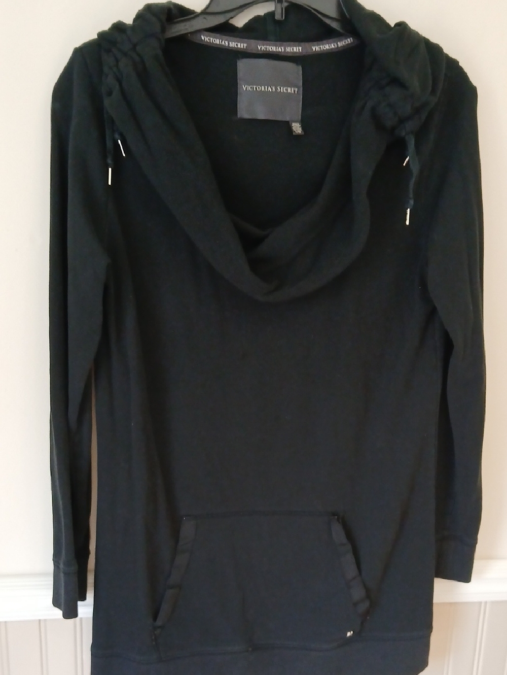 Victoria's Secret Black Cowl Hooded Sweatshirt